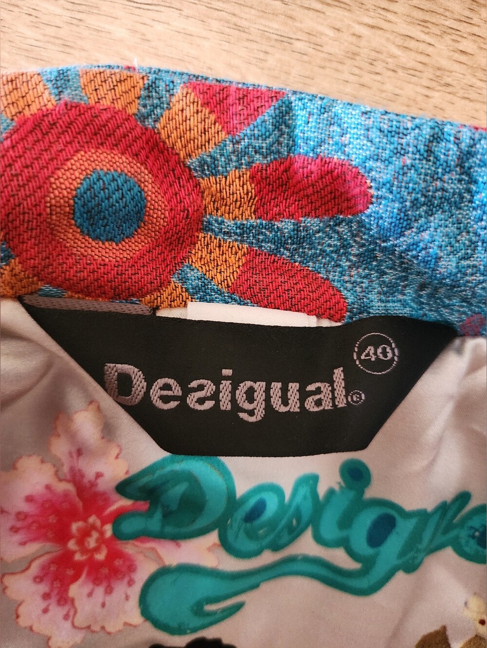 RARE Desigual Podium FLORAL Jaquard Coat Dress Size 40 US S (4/6) Belted Pleated - Picture 8 of 13